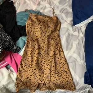 polka dot dress with cutout in back